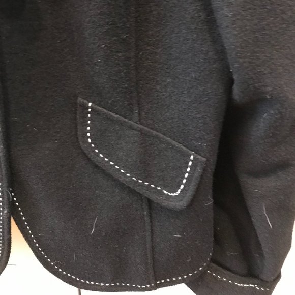 Ladies Wool Asymmetrical collar Blazer - Picture 5 of 7